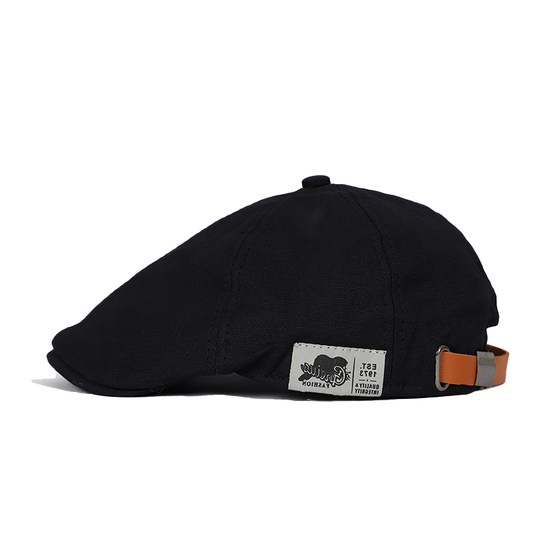 Modern Classic Cap in coal black, side view